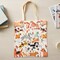 Wrapables Zippered Canvas Tote Bag, Reusable Grocery Shopping Bag, Dogs